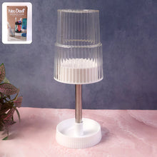 Rotating Bathroom Toothbrush Holder Stand with Organizer Tray & Cup (1 Pc)