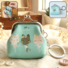 Cartoon Cat Mini Coin Purse Keychain (1 Pc)