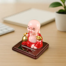 Solar Moving Buddha Car Ornament