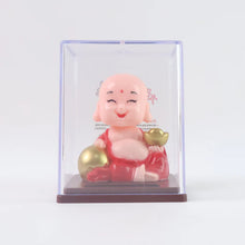 Solar Moving Buddha Car Ornament