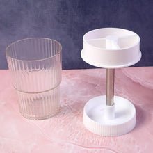 Rotating Bathroom Toothbrush Holder Stand with Organizer Tray & Cup (1 Pc)