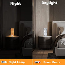 Crystal Touch Night Light (16 Colors) - Rose Diamond Table Lamp with Remote Control, USB Table Lamp, Romantic Date Lighting Decor for Festival, Bedroom, Dining Room