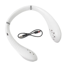 Portable USB Rechargeable Neck Fan – Wearable, 3 Speeds, Headphone Design