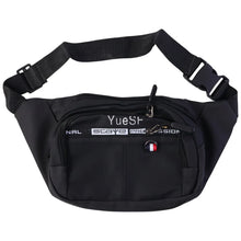 Multi-Pocket Black Waist Bag