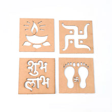 Wooden Decorative Cutouts (Mix Design / 4 Pc)
