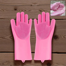 Silicone Cleaning Gloves with Built-in Scrubber – Multipurpose Magic Wash Gloves