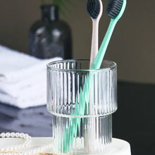 Rotating Bathroom Toothbrush Holder Stand with Organizer Tray & Cup (1 Pc)