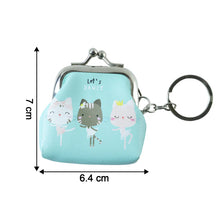 Cartoon Cat Mini Coin Purse Keychain (1 Pc)