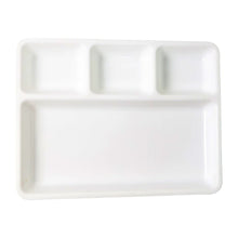 4-Compartment Rectangular Meal Serving Tray (White)