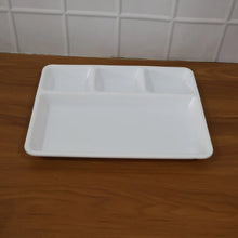 4-Compartment Rectangular Meal Serving Tray (White)