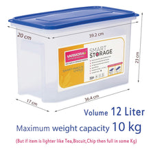 Varmora Smart Storage Containers | Rectangular Plastic Design | Clear Body | Airtight & BPA-Free | 10 KG & 15 KG Capacity