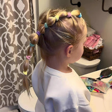 Colorful Soft Elastic Hair Bands Set for Kids & Girls (10 Pkt / 1 Set)