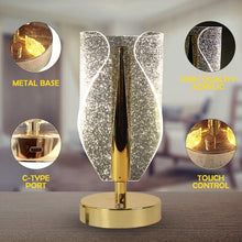 Crystal USB Bedside Lamp – Contemporary Sparkle Design