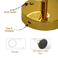 Luxury Crystal Sparkle Bedside Lamp with Golden Metal Base