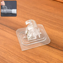 Transparent Wall-Mount Clip with Strong Spring Grip | Self-Adhesive Organizer Hook
