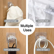 No-Drill Self-Stick Wall Clip with Spring Lock – Anti-Slip Holder for Mops & Tools (1 Pc)