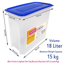 Varmora Smart Storage Containers | Rectangular Plastic Design | Clear Body | Airtight & BPA-Free | 10 KG & 15 KG Capacity
