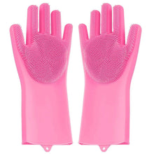 Silicone Cleaning Gloves with Built-in Scrubber – Multipurpose Magic Wash Gloves