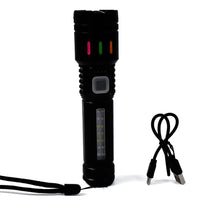 USB Rechargeable LED Zoom Torch Light with High Lumens (1 Pc)