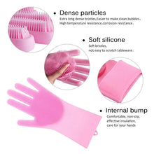 Silicone Cleaning Gloves with Built-in Scrubber – Multipurpose Magic Wash Gloves
