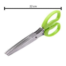 5-Blade Stainless Steel Herb Scissors with Cleaning Comb