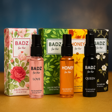BADZ for HER - Luxury Perfume Collection - Gift box with 4 different fragrance (Honey, Queen, Love, Angel)