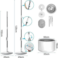 Microfiber Spin Mop & Bucket Set – Includes Wringer, Dual Water Separation System (Clean & Dirty Water), and 2 Replaceable Mop Heads for Easy Floor Cleaning