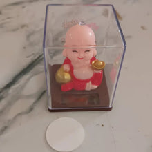 Solar Moving Buddha Car Ornament