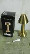 Touch Control Metal LED Table Lamp – USB Rechargeable & Dimmable
