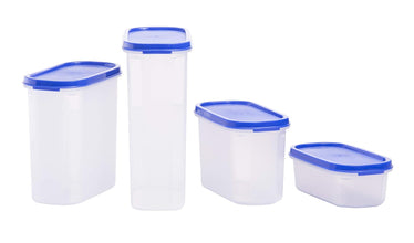 Varmora Magnum Oval Storage Containers | Neat & Tidy Kitchen | Stackable & Sturdy | Ideal for Pulses, Rice, Lentils, Flour, Cereals & Snacks