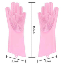 Silicone Cleaning Gloves with Built-in Scrubber – Multipurpose Magic Wash Gloves