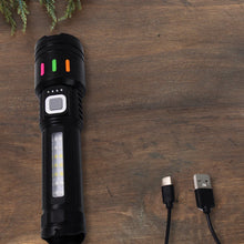 USB Rechargeable LED Zoom Torch Light with High Lumens (1 Pc)