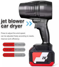 TurboGlass Cordless Car Blower | High-Power Portable Air Dryer for Car Cleaning, Camping & Outdoor Use | Handheld and Rechargeable