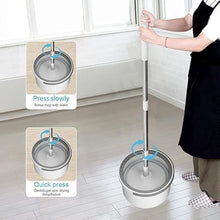 Microfiber Spin Mop & Bucket Set – Includes Wringer, Dual Water Separation System (Clean & Dirty Water), and 2 Replaceable Mop Heads for Easy Floor Cleaning