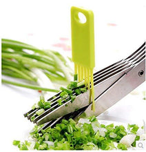 5-Blade Stainless Steel Herb Scissors with Cleaning Comb