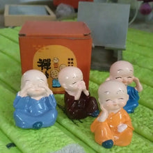 Baby Buddha Monk Showpiece Set for Home & Office Decor (4 Pc)