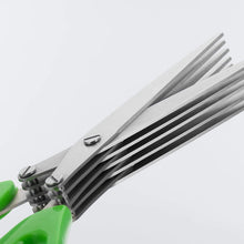 5-Blade Stainless Steel Herb Scissors with Cleaning Comb