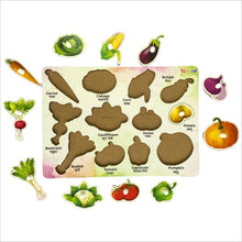 TodFod Wooden Puzzle Board – Vegetables Learning Toy
