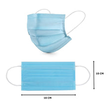 Disposable Face Mask with Nose Clip (Blue/Black, Pack of 100) for Unisex