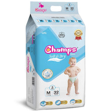 Champs Baby Diaper Pants M (32 Pcs) – Soft & Dry, 12Hr Leakproof