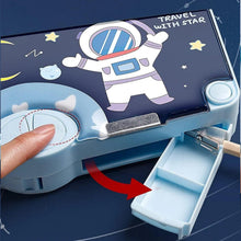 Space-themed pencil box for boys with -up design