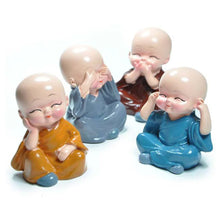 Baby Buddha Monk Showpiece Set for Home & Office Decor (4 Pc)