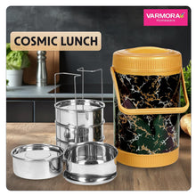 Varmora Jumbo Cosmic Insulated Lunch Box – 4 Tier Stainless Steel Tiffin Set