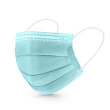 Disposable Face Mask with Nose Clip (Blue/Black, Pack of 100) for Unisex