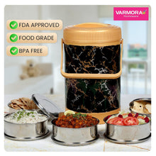 Varmora Jumbo Cosmic Insulated Lunch Box – 4 Tier Stainless Steel Tiffin Set