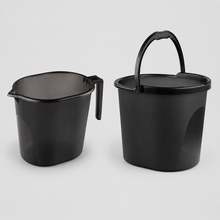 Oval Bucket & Mug Set – Durable Bathroom Combo