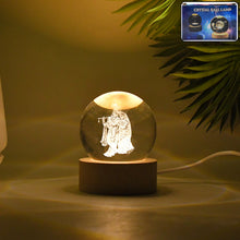 3D Crystal Ball Night Lamp for Bedroom & Home Decor (1 Pc)