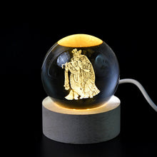 3D Crystal Ball Night Lamp for Bedroom & Home Decor (1 Pc)