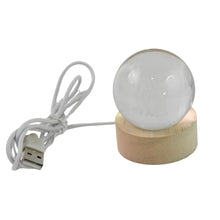 3D Crystal Ball Night Lamp for Bedroom & Home Decor (1 Pc)