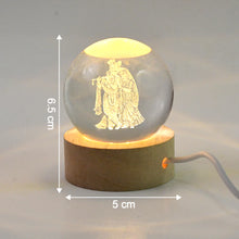 3D Crystal Ball Night Lamp for Bedroom & Home Decor (1 Pc)